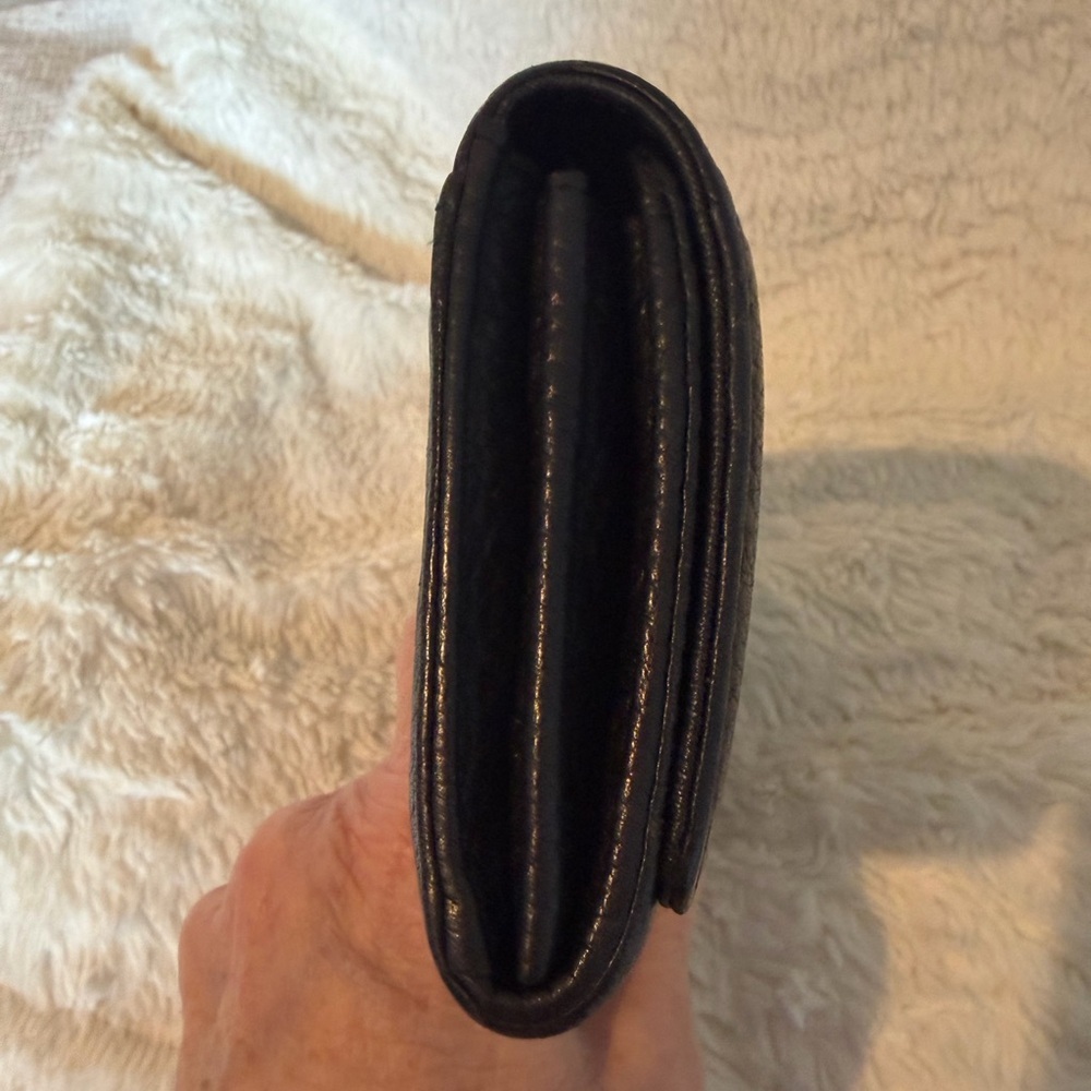 Michael Kors Fulton Continental Black Pebbled Leather Wallet 8x4 - Picture 10 of 12